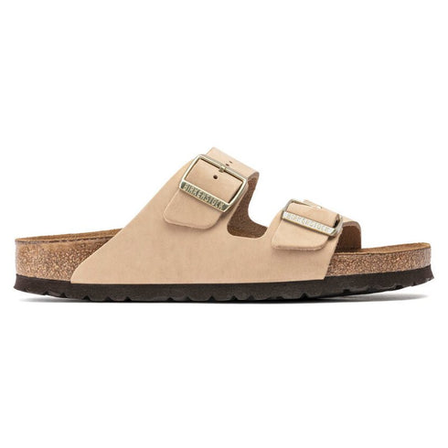 Arizona Soft Footbed Nubuck Leather - Birkenstock - Sandcastle