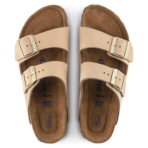Arizona Soft Footbed Nubuck Leather - Birkenstock - Sandcastle