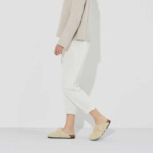 Boston Big Buckle Shearling Teddy - Birkenstock - Eggshell