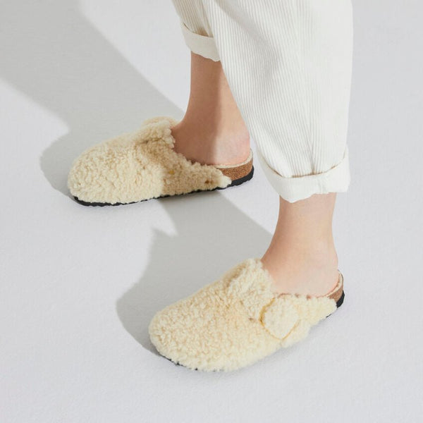 Boston Big Buckle Shearling Teddy - Birkenstock - Eggshell