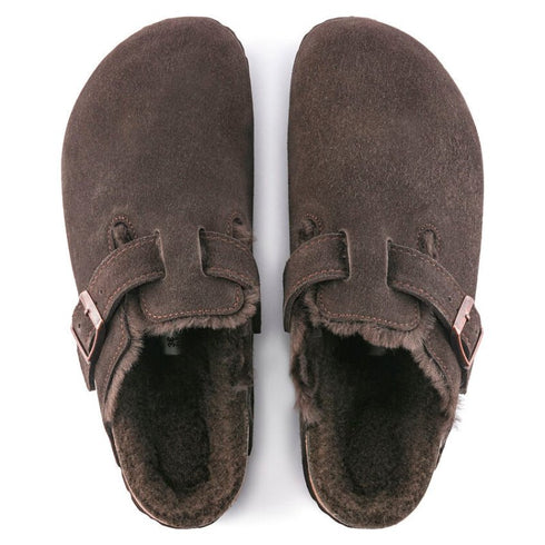 Boston Shearling Suede- Mocha - Birkenstock - Mocha