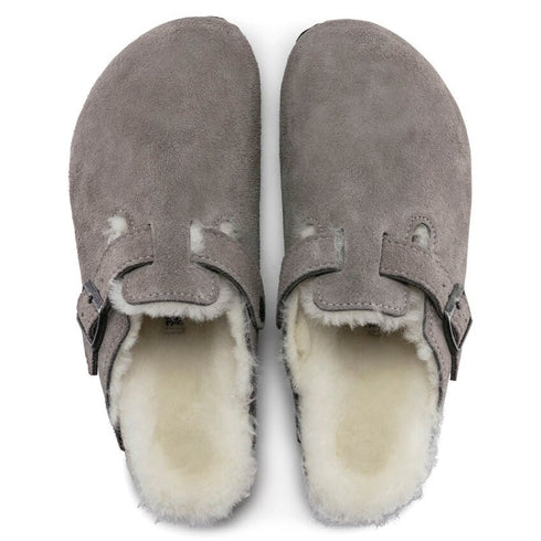 Boston Shearling Suede Stone Coin - Birkenstock - Stone Coin
