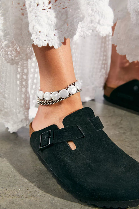 Boston Soft Footbed Black Suede - Birkenstock - Black