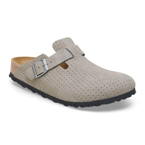 Boston Suede Embossed Dotted - Birkenstock - Stone Coin
