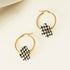 Daisy Hoop Earrings - Cities in Dust - Checker