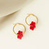 Daisy Hoop Earrings - Cities in Dust - Cherry