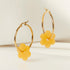 Daisy Hoop Earrings - Cities in Dust - Orange