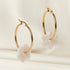 Daisy Hoop Earrings - Cities in Dust - Pearl