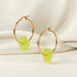 Daisy Hoop Earrings - Cities in Dust - Lime