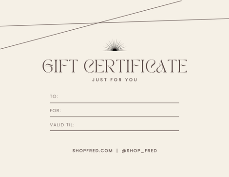 Fred & Co Gift Card - Fred & Co. - $15.00