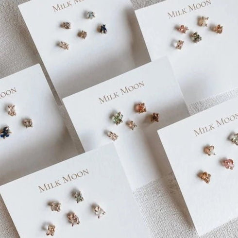 Gemstone Mix and Match Set - Milk Moon - Pink+Green