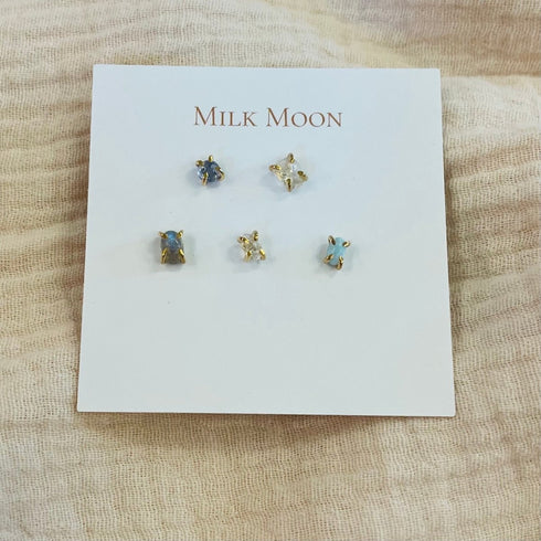 Gemstone Mix and Match Set - Milk Moon - Blue+Grey