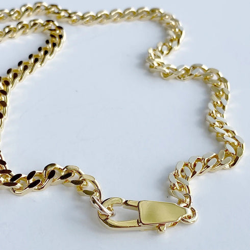 Gold Curb Chain Necklace - Ornamental Things - 16"