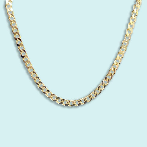 Gold Curb Chain Necklace - Ornamental Things - 16"