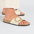 Madrid Big Buckle Natural Leather Patent - Birkenstock - High Shine Ecru