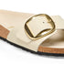 Madrid Big Buckle Natural Leather Patent - Birkenstock - High Shine Ecru