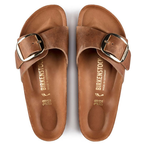 Madrid Big Buckle Oiled Leather - Birkenstock - Cognac