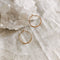 Minimalist Hammered Hoops - Milk Moon -