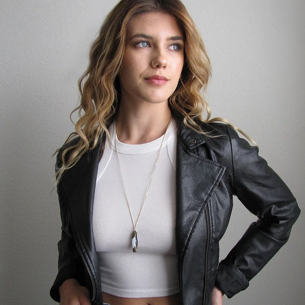 Shell Handled Pocket Knife Necklace - Ornamental Things - Mother of Pearl