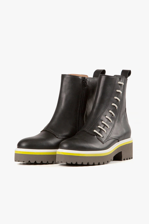 Side Cord Bootie - All Black - Black