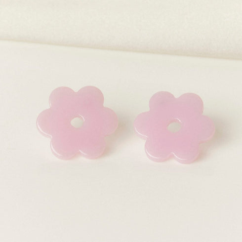 Small Acetate Daisy Earrings - Cities in Dust - Lilac