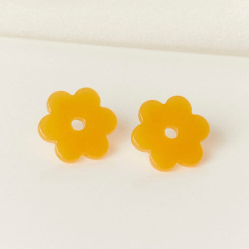 Small Acetate Daisy Earrings - Cities in Dust - Orange