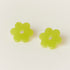 Small Acetate Daisy Earrings - Cities in Dust - Lime
