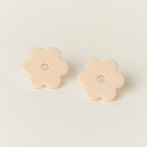 Small Acetate Daisy Earrings - Cities in Dust - Ivory