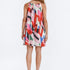 Tara Pleated Mini Dress - Molly Bracken - Off White Print