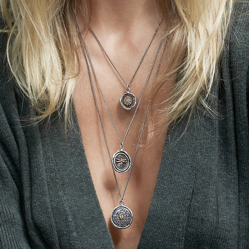 True Self 14K Gold on Silver Talisman - Pyrrha - 14K Gold on Sterling Silver