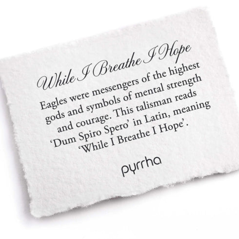 While I Breathe Hope - Pyrrha - Sterling Silver