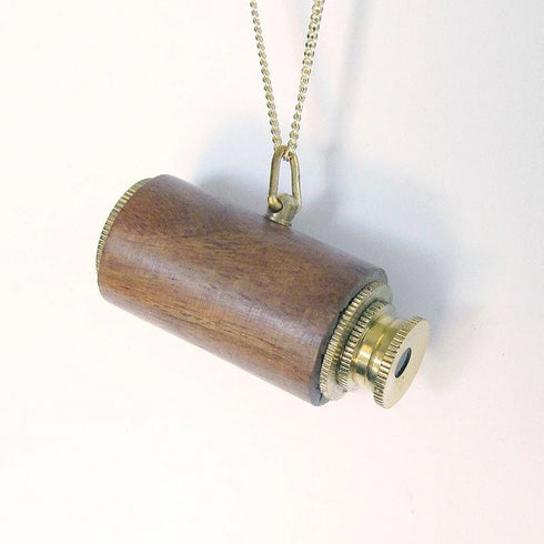 Wood Telescope Necklace - Ornamental Things -