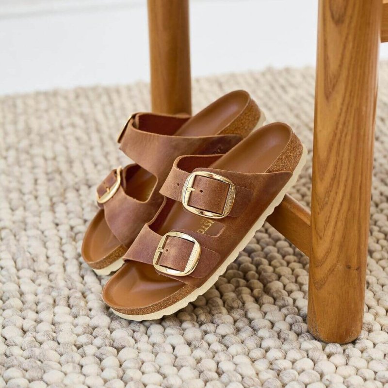Arizona Big Buckle Oiled Leather - Cognac - Birkenstock – Fred & Co.