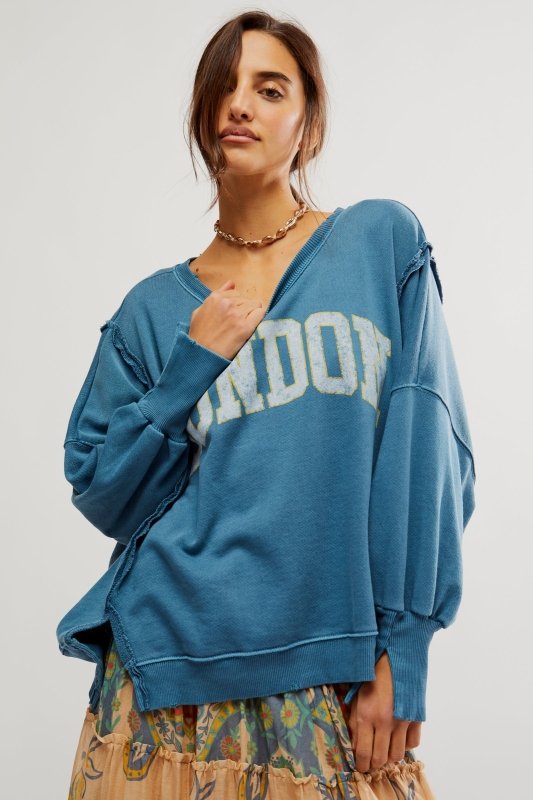 We The Free Graphic Camden Pullover - Free People – Fred & Co.